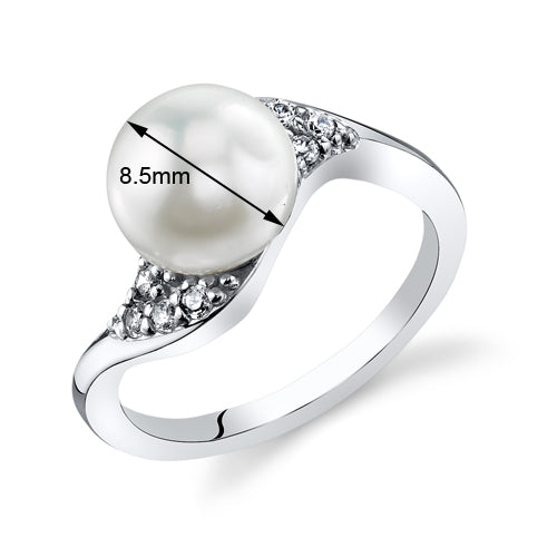 Sterling Silver Genuine Freshwater Pearl Ring