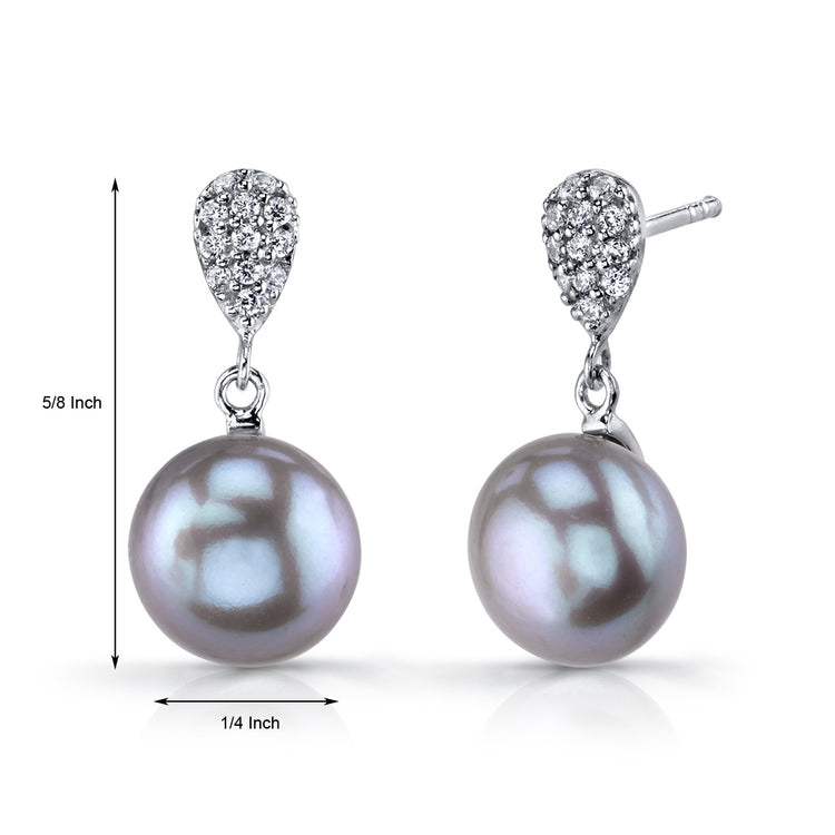 Sterling Silver Genuine Freshwater Pearl Earrings