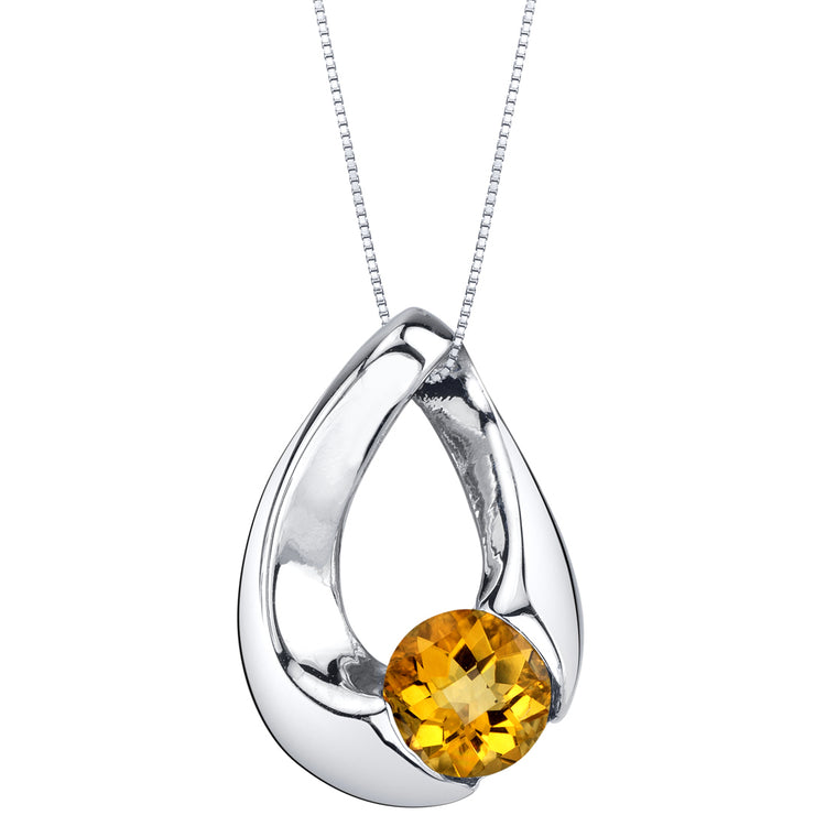 Sterling Citrine Pendant