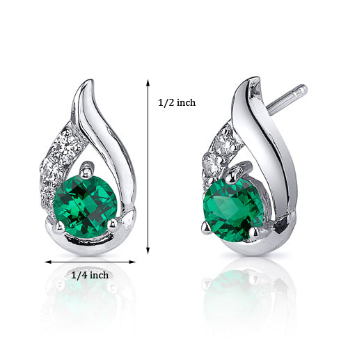 Sterling Silver Emerald Earrings