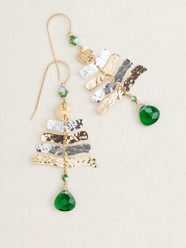 Holly Yashi Astra Sparkle Earrings - Emerald