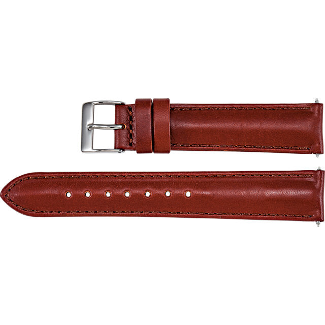 Tan Leather Matte Bridle Padded Watch Strap