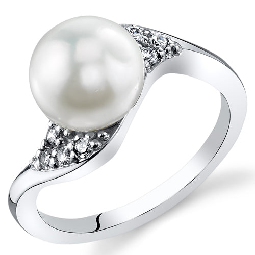 Sterling Silver Genuine Freshwater Pearl Ring