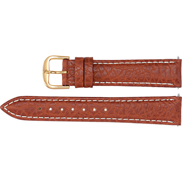 Tan Leather Sport Calf Padded Watch Strap