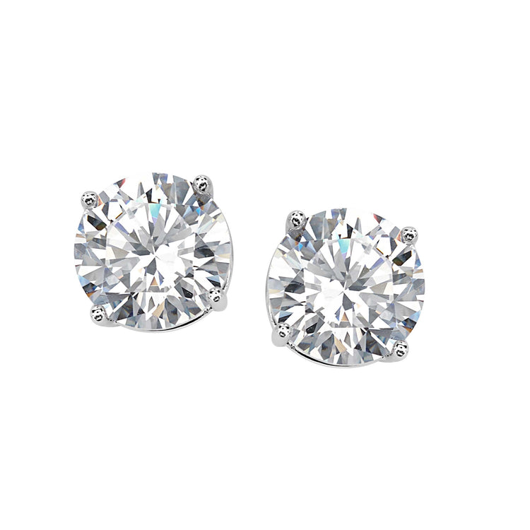 Sterling Silver 2 Carat Total Weight CZ Earrings