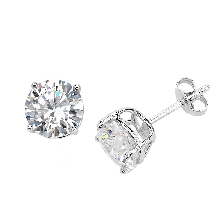 Sterling Silver 2 Carat Total Weight CZ Earrings