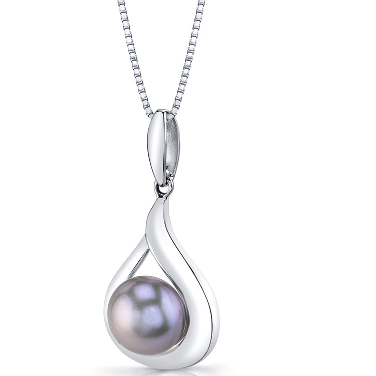 Sterling Freshwater Cultured Grey Pearl Pendant