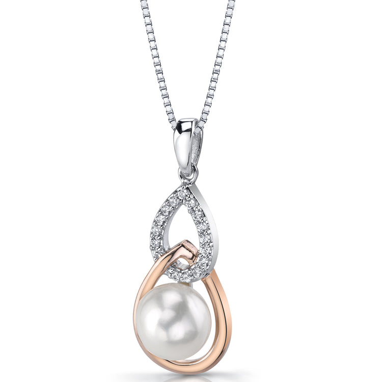 Sterling Freshwater Cultured White Pearl Pendant