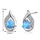 Sterling Powder Blue Opal & Cubic Zirconia Earrings