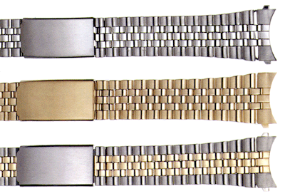 WBHQ 16-22mm 7" Bracelet Gold-Tone Curved End