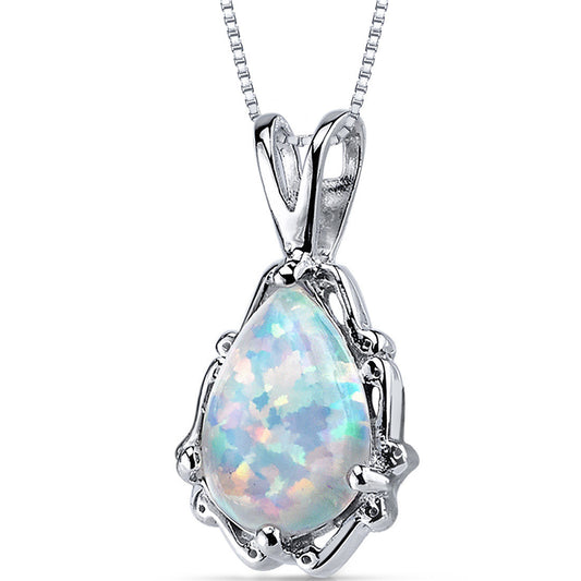 Sterling Silver White Opal Pendant