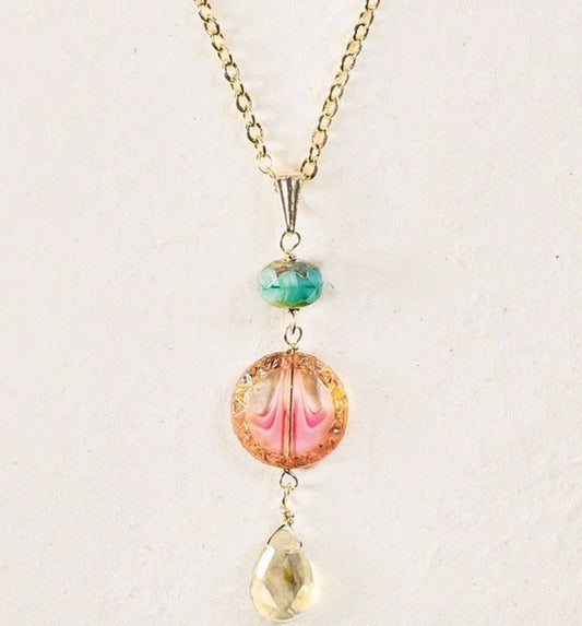 *Retired* Holly Yashi Clementine Watermelon Necklace